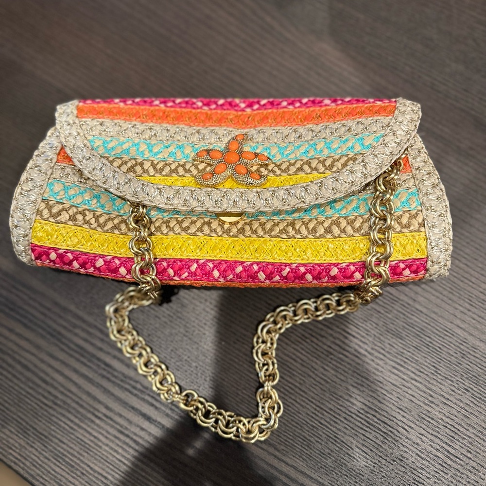 Eric Javits colorful clutch/shoulder bag
